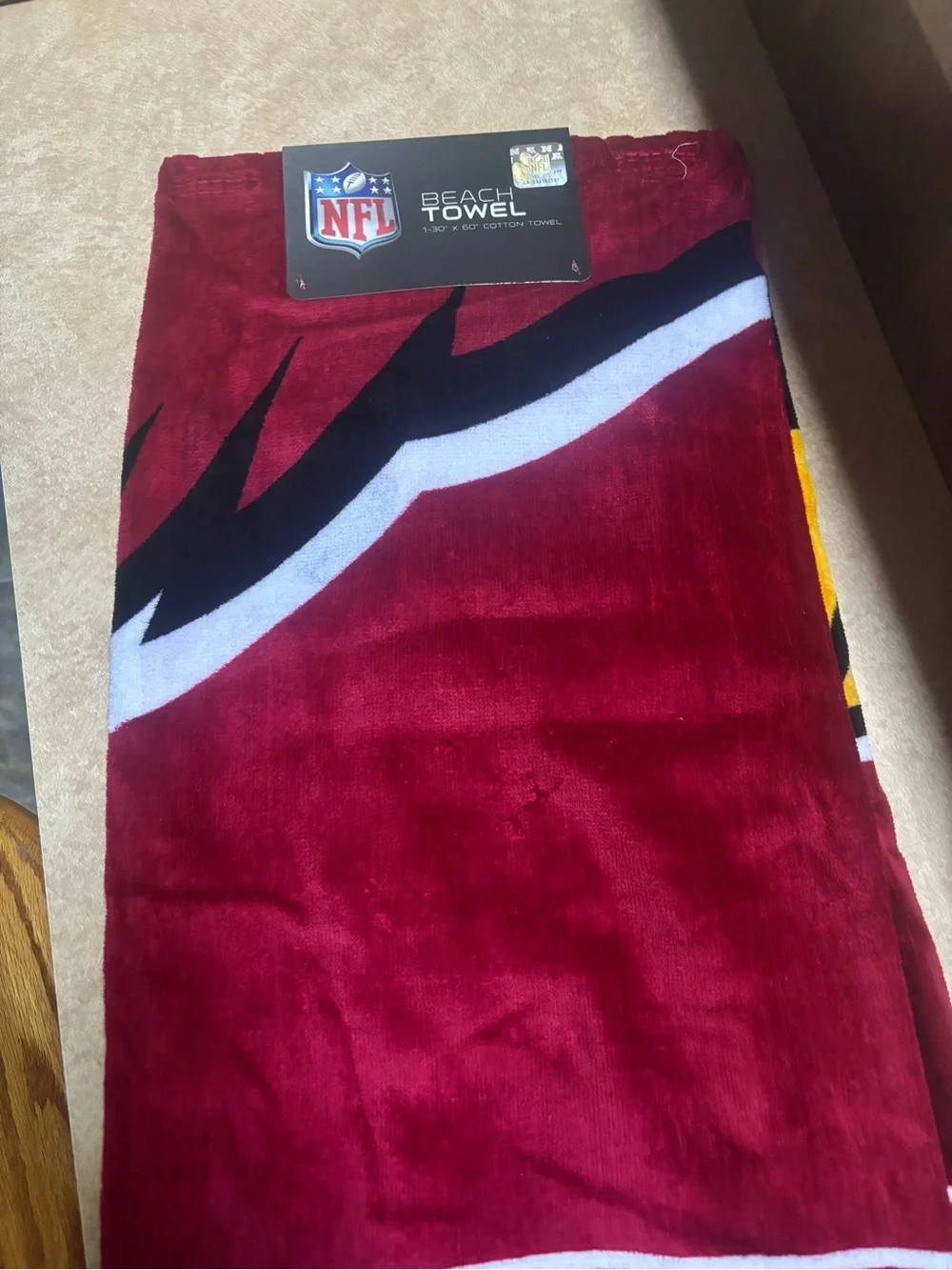 NFL Arizona Cardinals Maroon, White & Gold Beach Towel